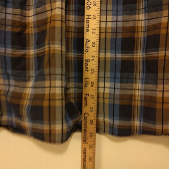 Eddie Bauer Travex shirt mens 2XL XXL blue plaid classic fit button long sleeve - Picture 5 of 8